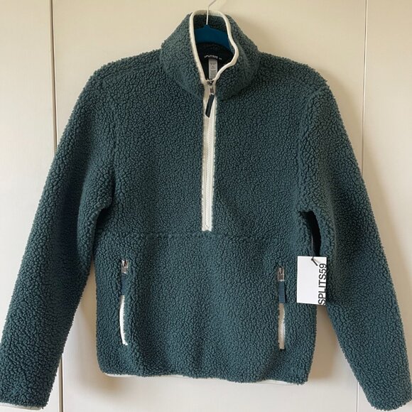 NWT Splits59 Libby Sherpa Sweater // XS // Green - Picture 3 of 6